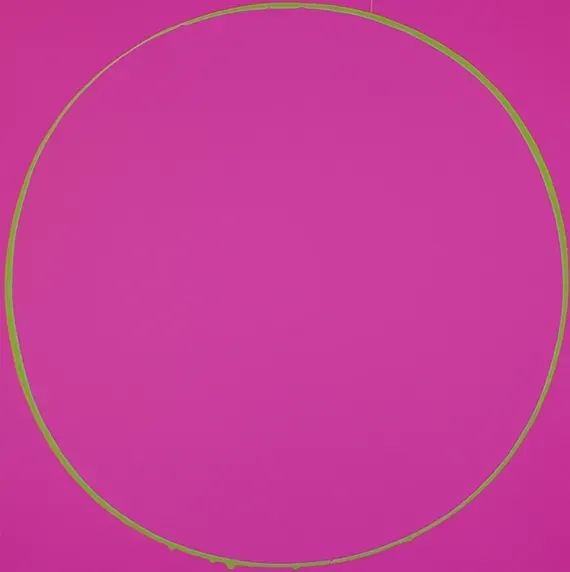 Untitled Circle Painting: Magenta/Green/Magenta