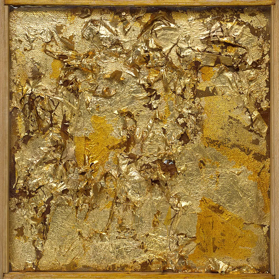 ROBERT RAUSCHENBERG, Untitled (Gold Painting)