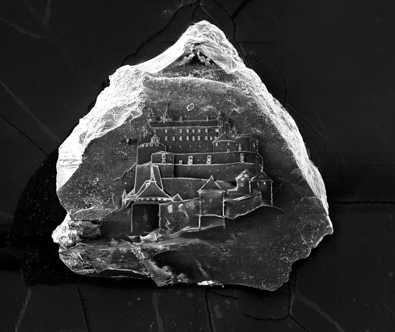 Vik Muniz, sandcastle #03