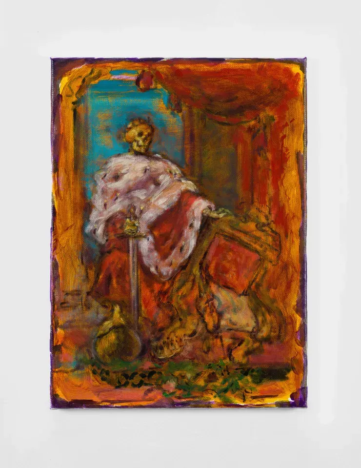 Cosima zu Knyphausen, Mors Imperator (was originally meant to be directly counterposed with a painting called Regina Vitae , the Queen of Life. The second picture , however , was not completed in time for the submission deadline)