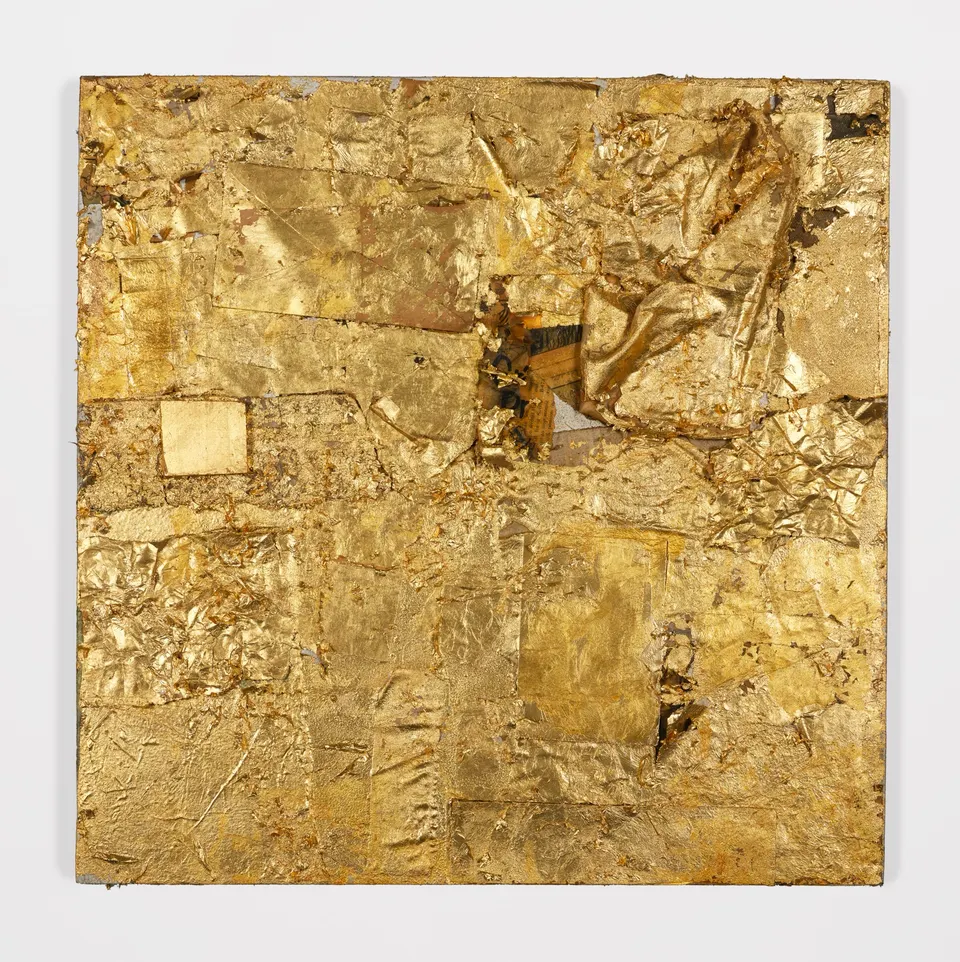 ROBERT RAUSCHENBERG, Untitled (Gold Painting)