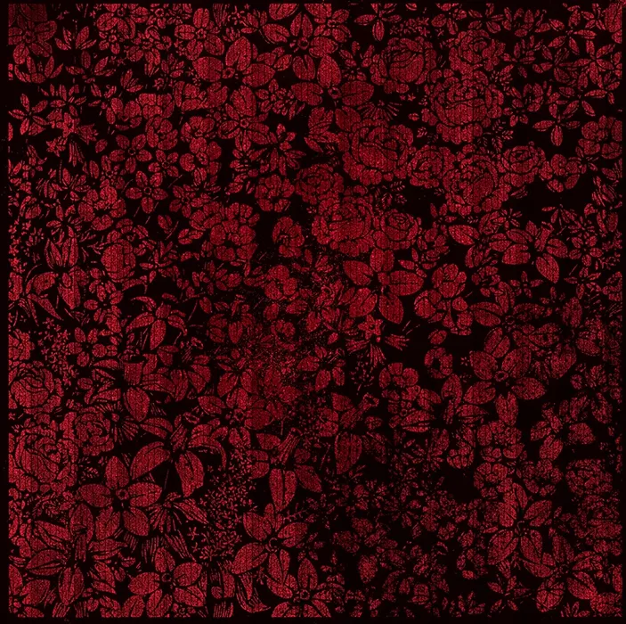 Vik Muniz, colonies: flowers (vaccinia virus) pattern