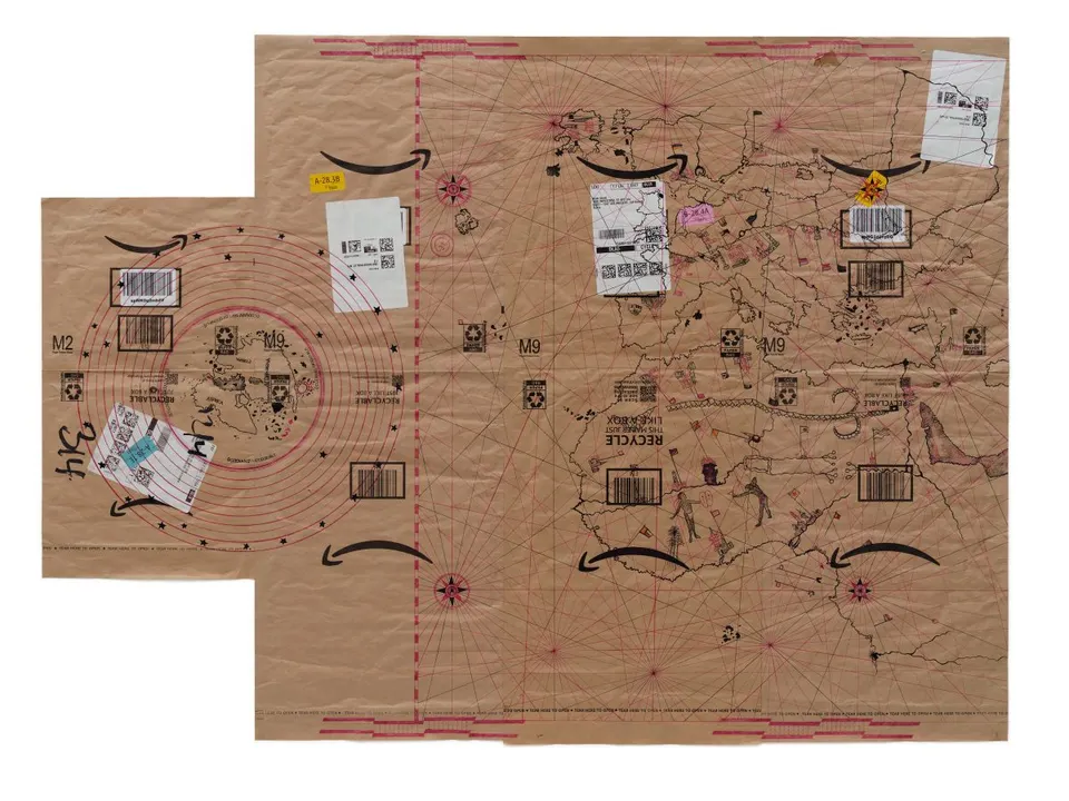 Clarissa Tossin, Facsimile of Christopher Columbus's Disputed Portolan Chart, World Map, Fifteenth Century