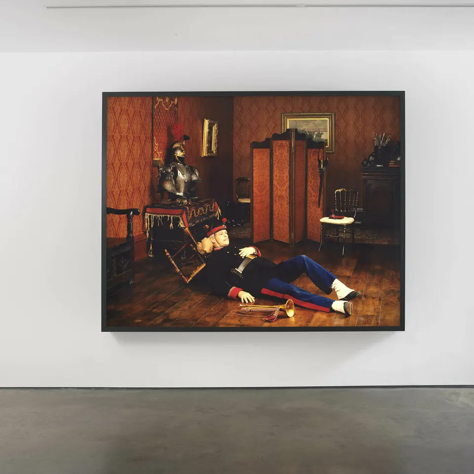 Rodney Graham, Artist’s Model Posing for “The Old Bugler, Among The Fallen, Battle of Beaune-la-Roland, 1870” in the Studio of An Unknown Military Painter, Paris, 1885