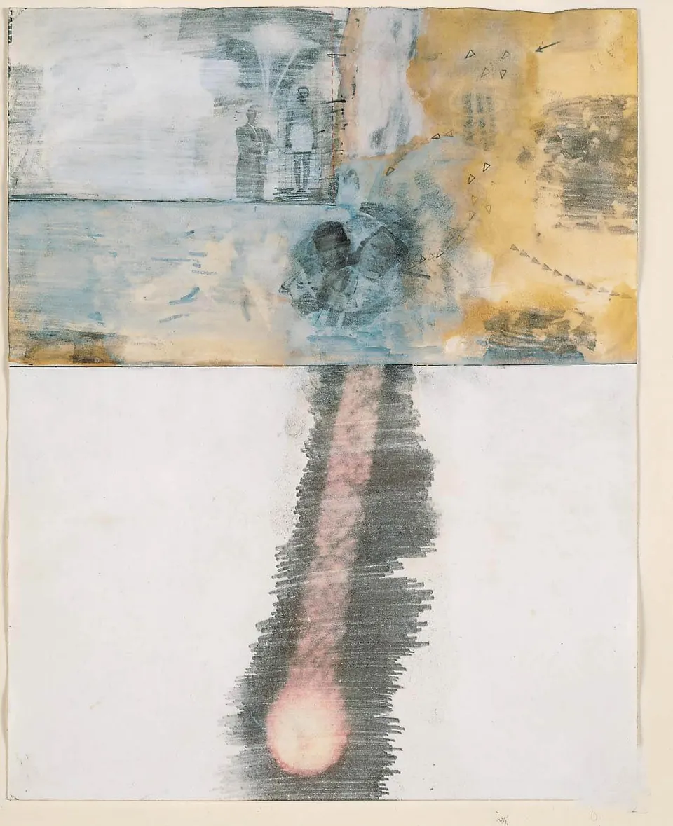 ROBERT RAUSCHENBERG, Canto XVI: Circle Seven, Round 3, The Violent Against Nature and Art, from the series Thirty-Four Illustrations for Dante’s Inferno