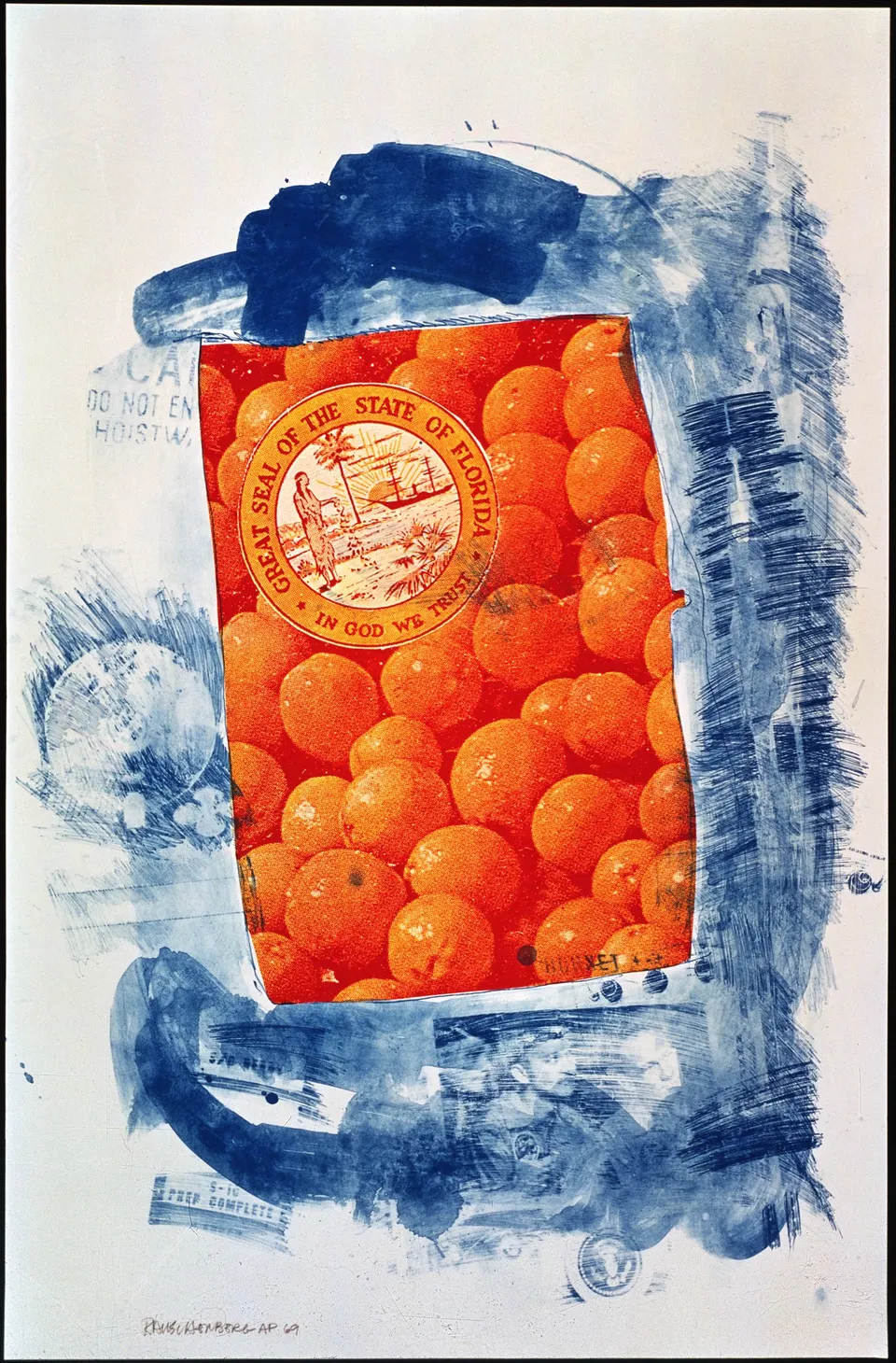 ROBERT RAUSCHENBERG, Banner (Stoned Moon)