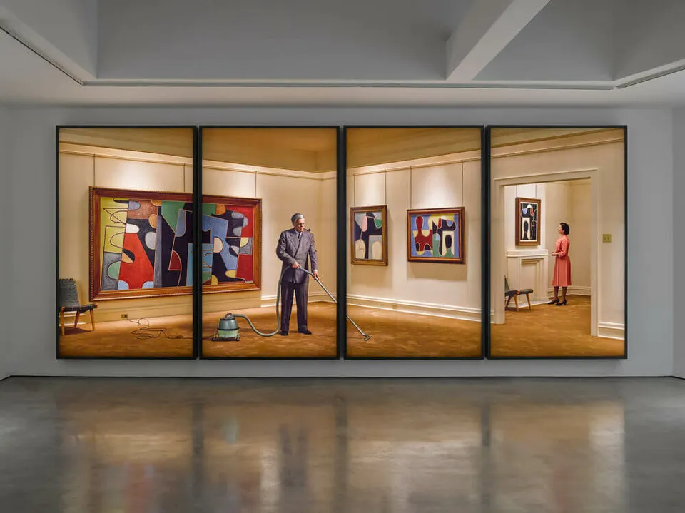 Rodney Graham, Vacuuming the Gallery 1949