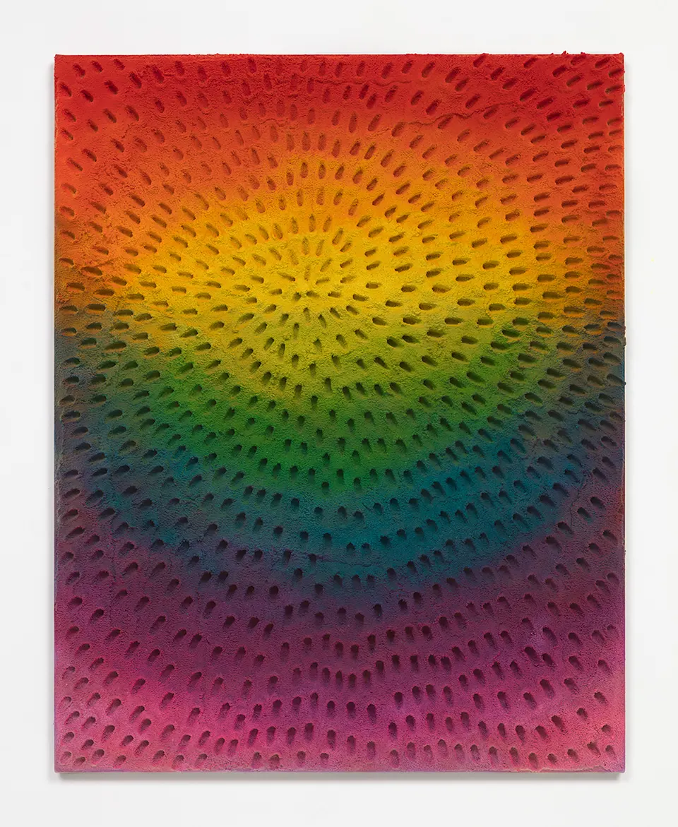 Jennifer Guidi, Rainbow Orb (Painted White Sand SF #1B, Natural Ground, Rainbow)