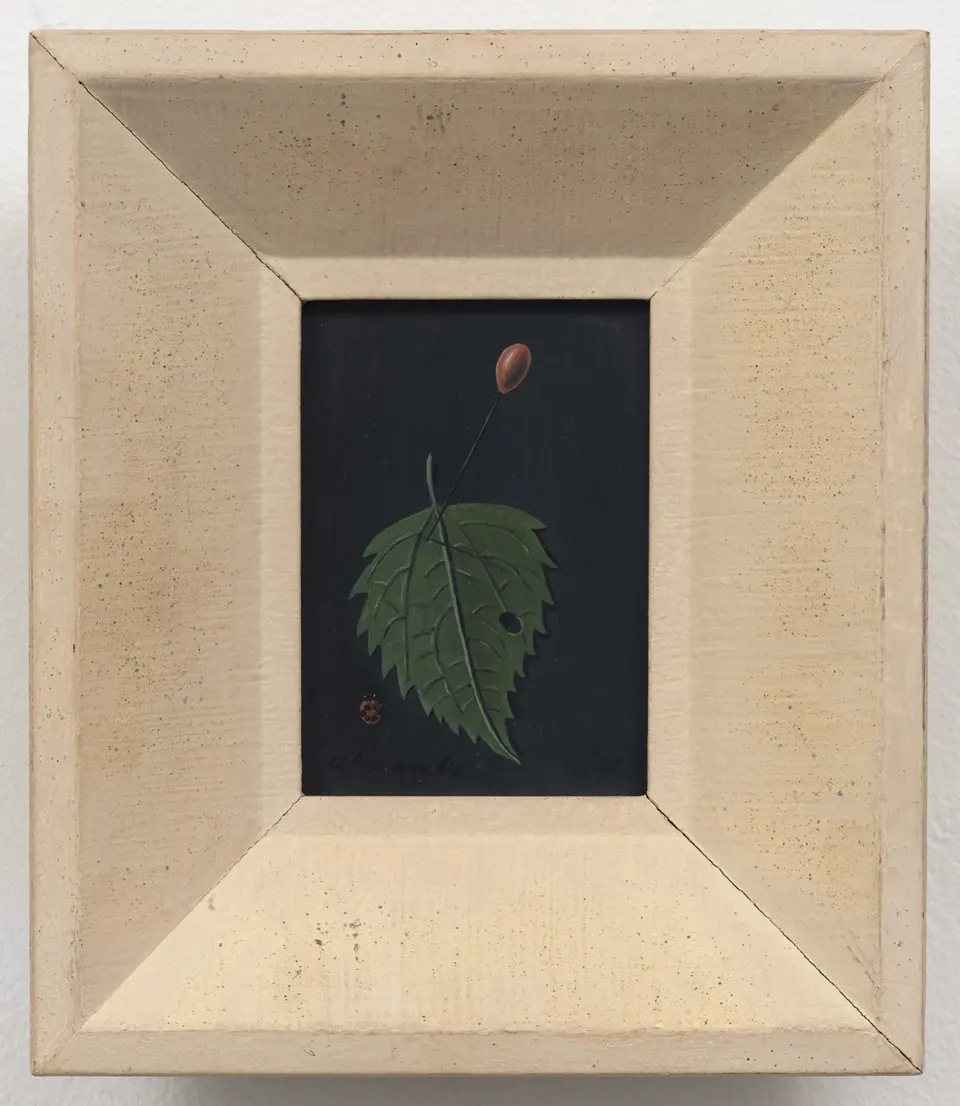 Gertrude Abercrombie, Leaf with Pin and Ladybug