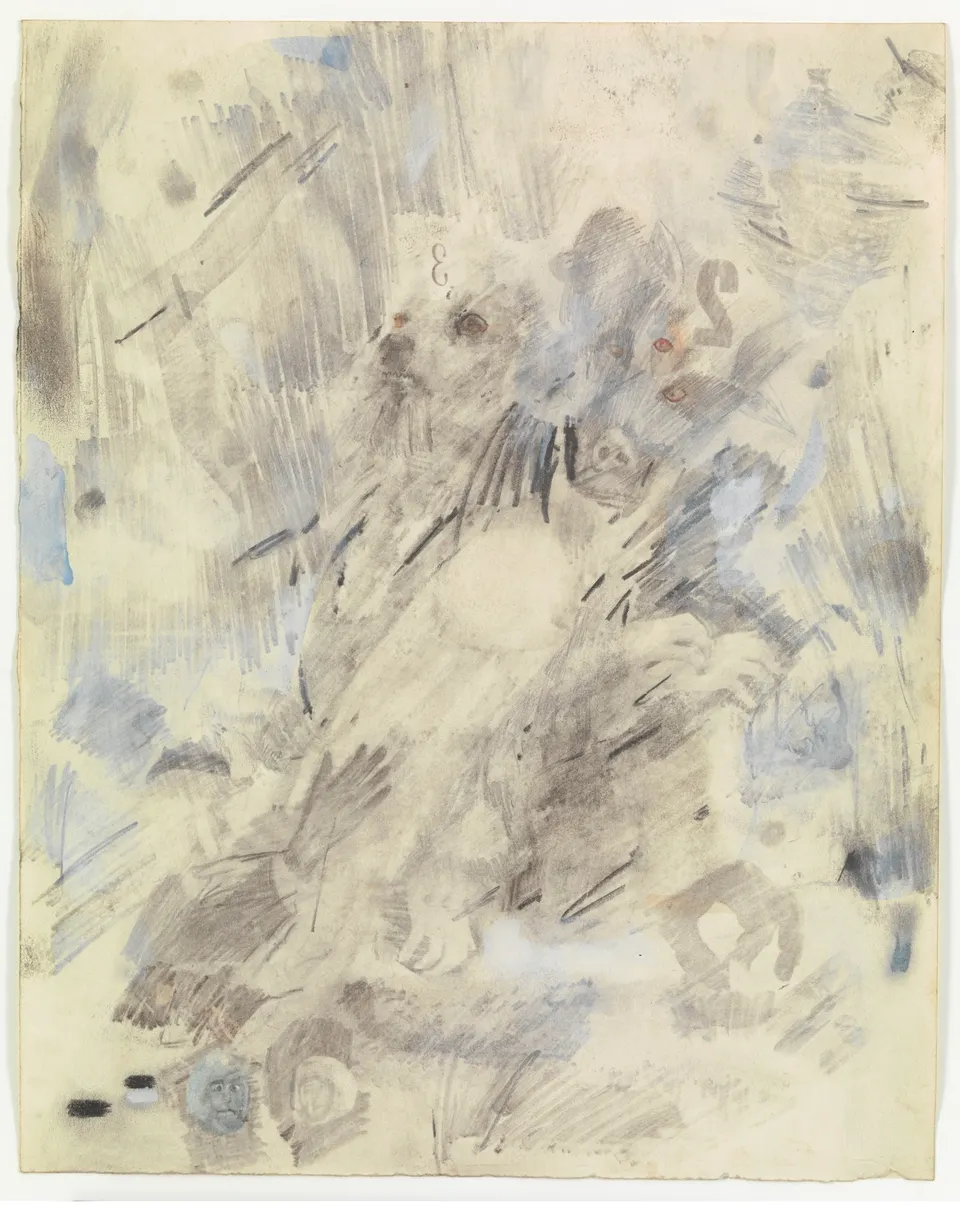 ROBERT RAUSCHENBERG, Canto VI: Circle Three, The Gluttons, from the series Thirty-Four Illustrations for Dante’s Inferno