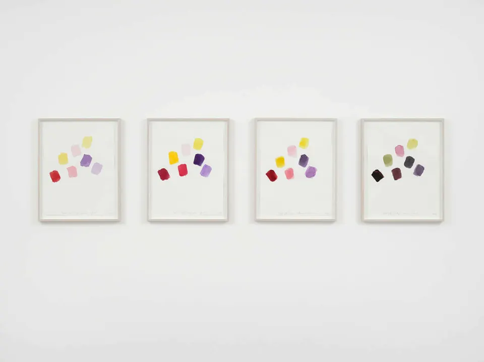 Spencer Finch, Still Life (Tulips) morning, noon, afternoon, evening effect