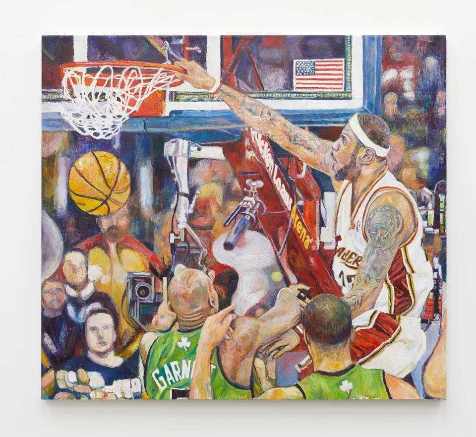 Keith Mayerson, LeBron Dunk over Garnet