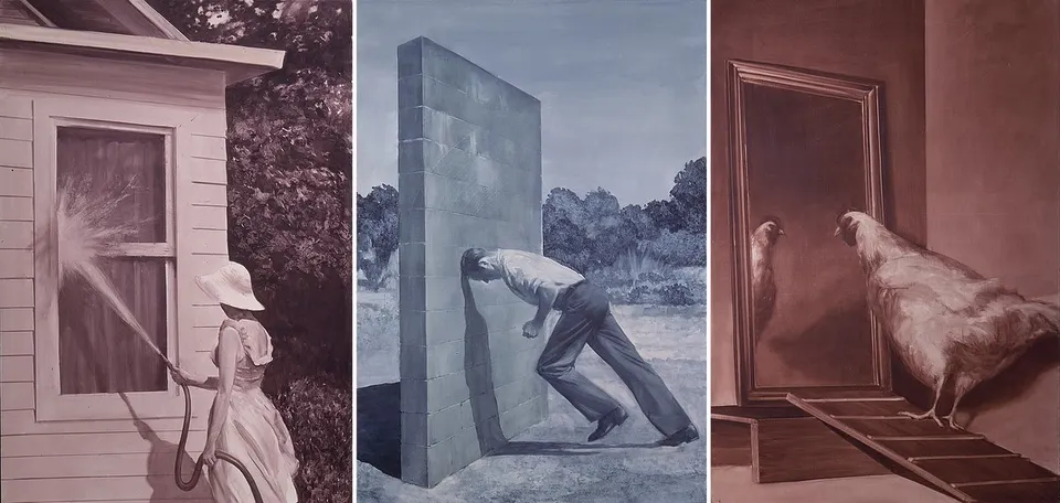 Mark Tansey, A Short History of Modern Painting (Triptych)