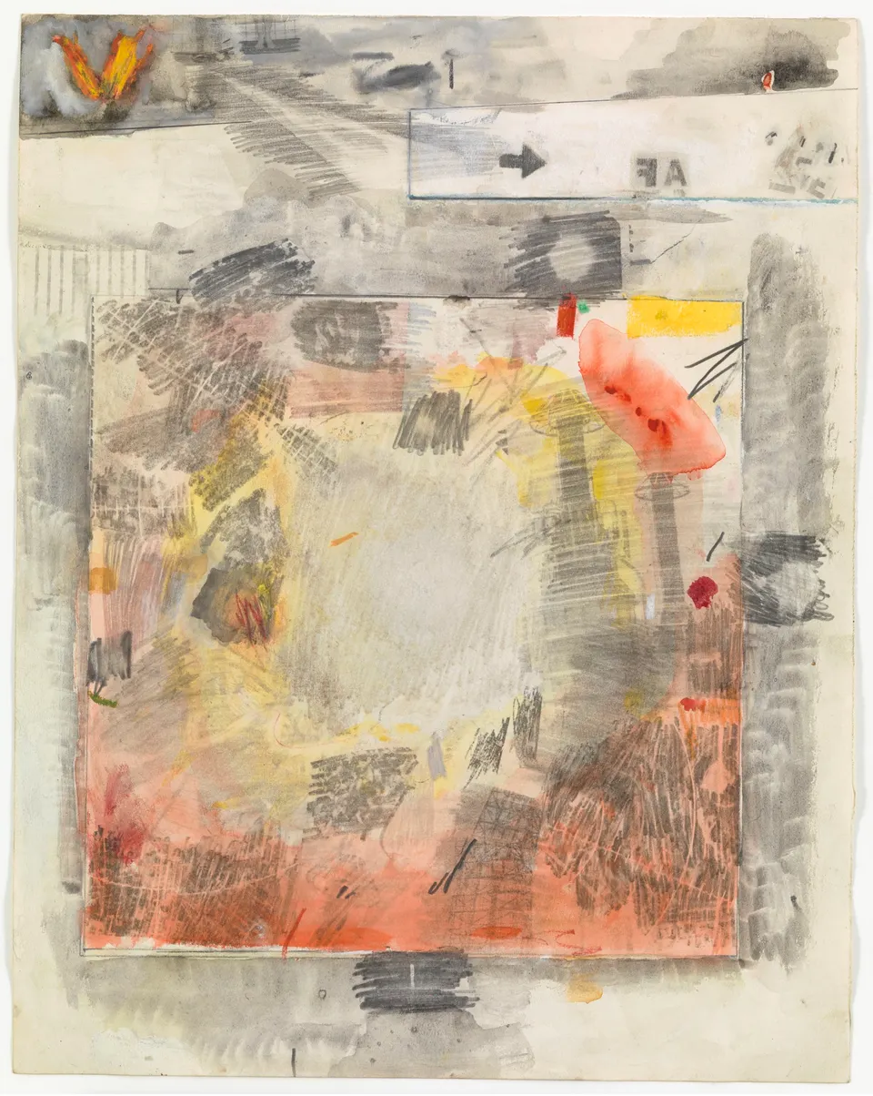 ROBERT RAUSCHENBERG, Canto VIII: Circle Five, The Styx, The Wrathful; Circle Six, Dis, Capital of Hell, The Fallen Angels, from the series Thirty-Four Illustrations for Dante’s Inferno