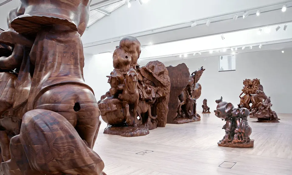 Paul McCarthy, White Snow, Wood Sculptures Henry Art Gallery, University of Washington, Seattle, WA, USA