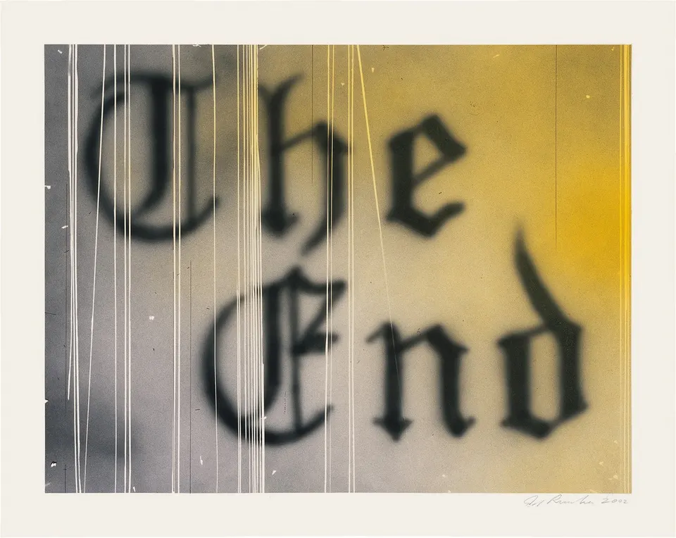 Ed Ruscha, The End #23