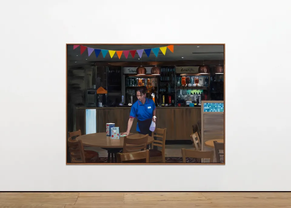 Caroline Walker, Cleaning Tables at the Boathouse