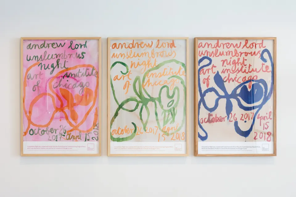 Andrew Lord, Installation view, unslumbrous night