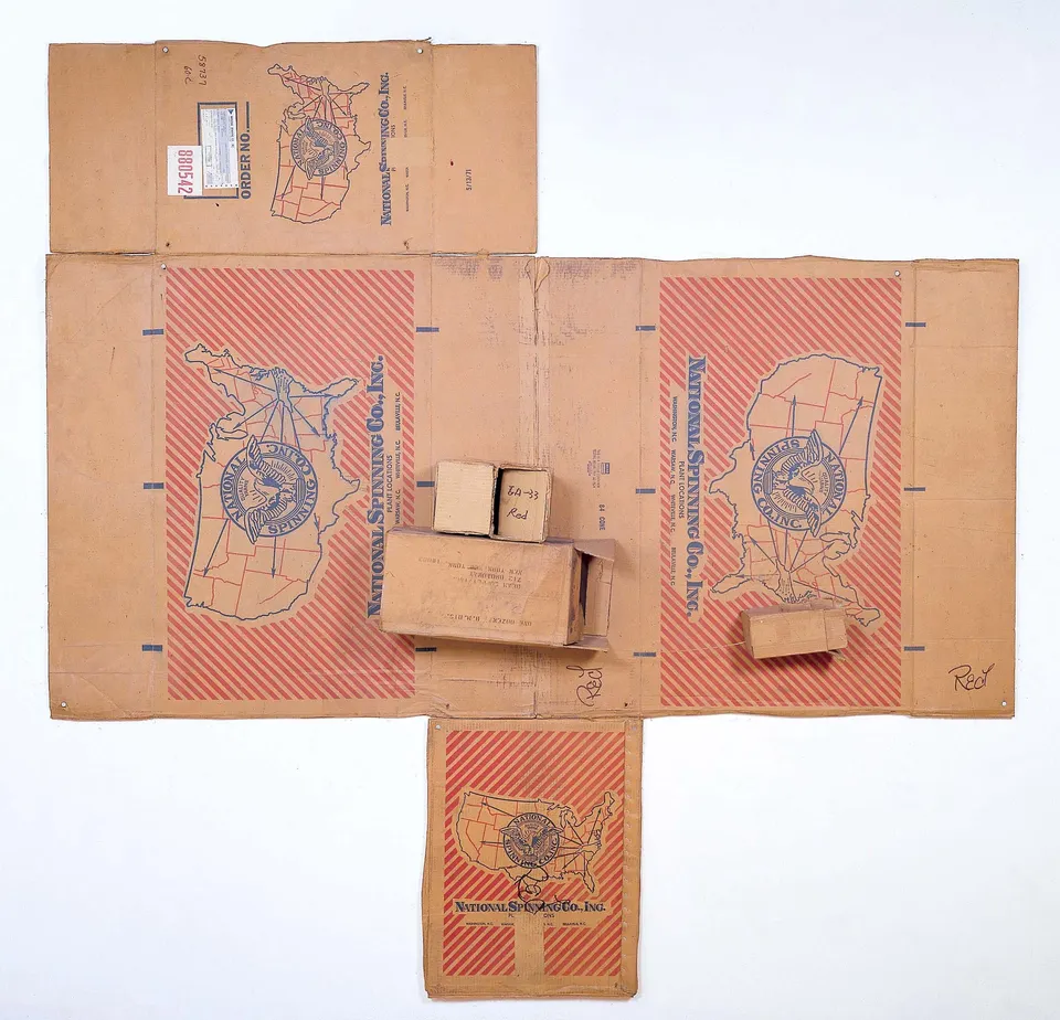 ROBERT RAUSCHENBERG, National Spinning / Red / Spring (Cardboard)