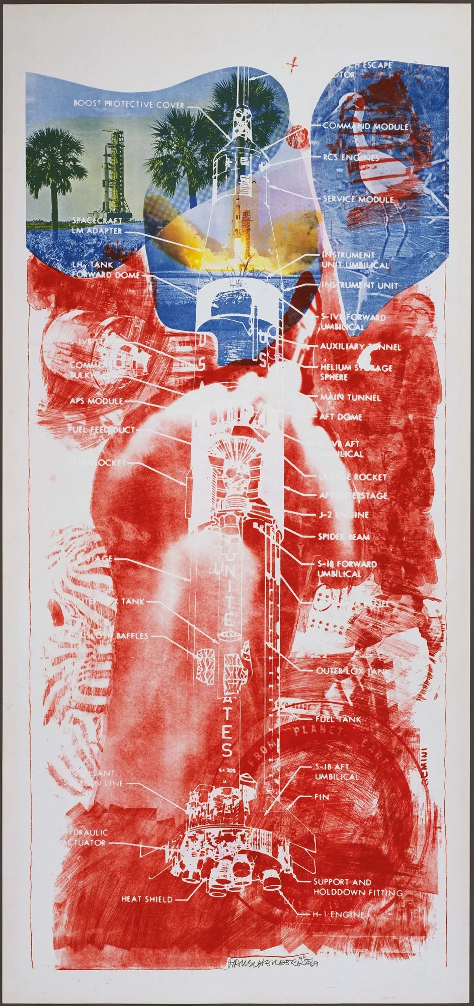ROBERT RAUSCHENBERG, Sky Garden (Stoned Moon)