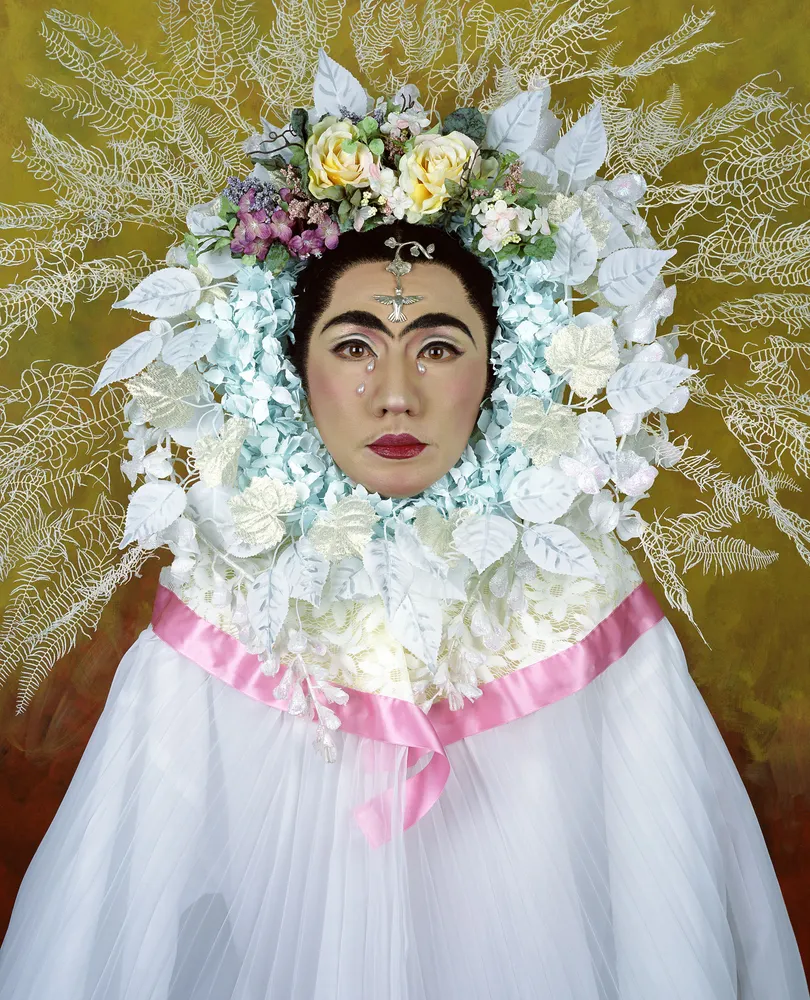 Yasumasa Morimura, An Inner Dialogue with Frida Kahlo (Flower Wreath and Tears)