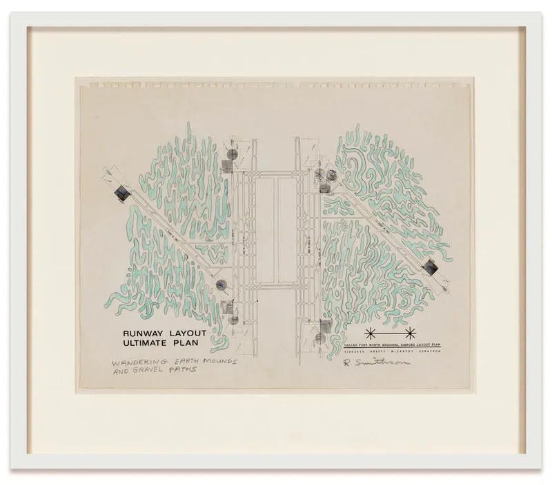 Robert Smithson, Dallas-Fort Worth Regional Airport Layout Plan: Wandering Earth Mounds and Gravel Paths