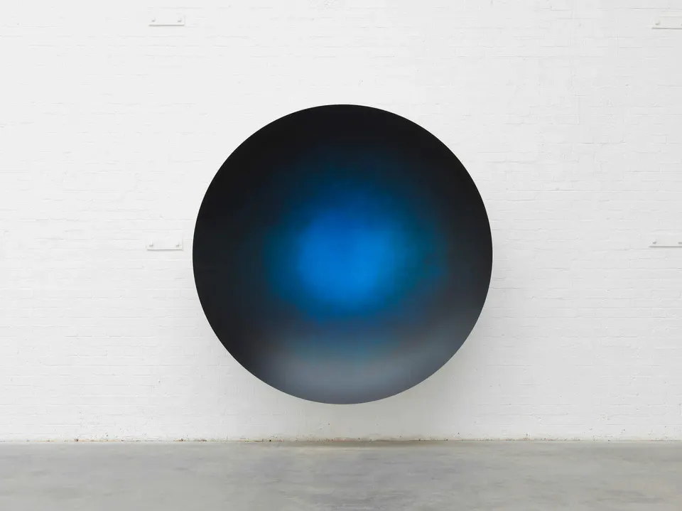 Anish Kapoor, Oriental Blue and Black Mist satin