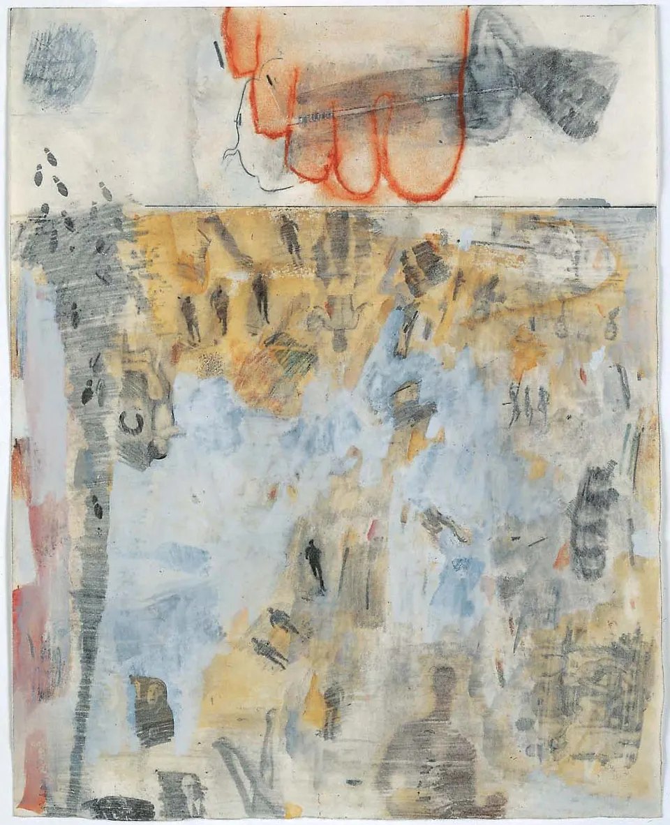 ROBERT RAUSCHENBERG, Canto XIV: Circle Seven, Round 3, The Violent Against God, Nature, and Art, from the series Thirty-Four Illustrations for Dante’s Inferno