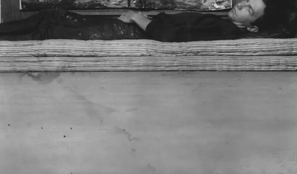 ROBERT RAUSCHENBERG, Postcard Self-Portrait, Black Mountain (II)