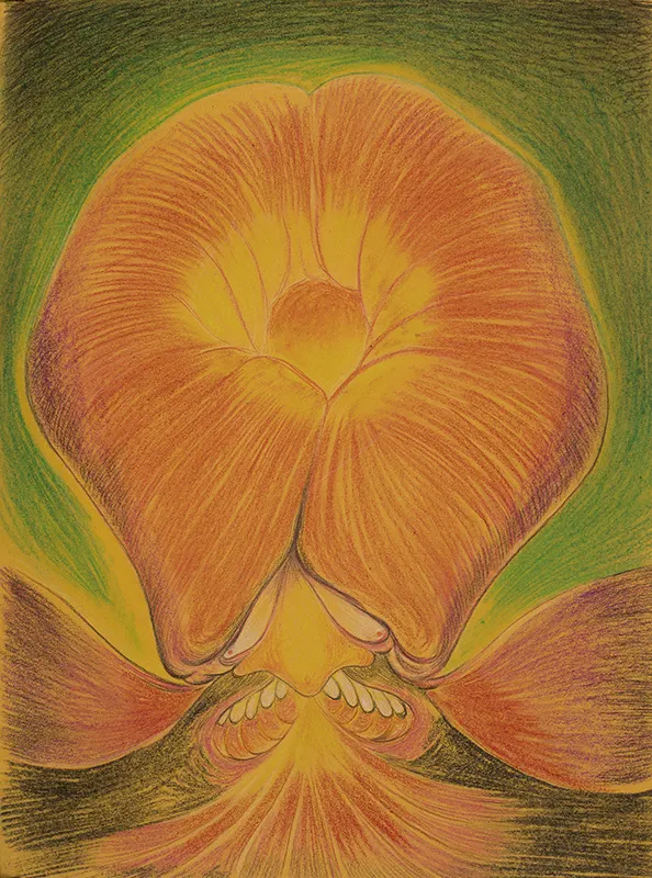 Javier Barrios, "Cypripedium estallido" de la serie Buddhist Visions of Hell