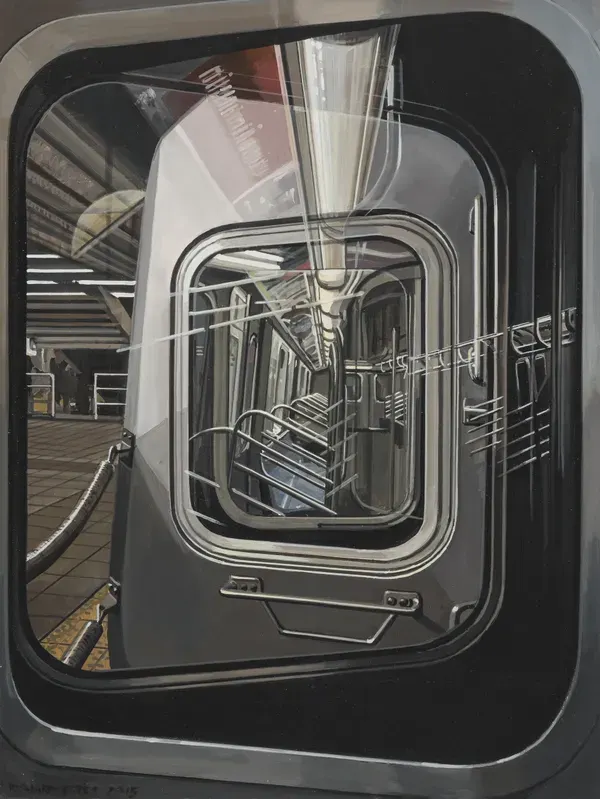 RICHARD ESTES, The L Train at 14th Street