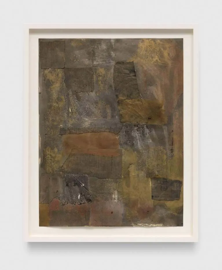 ROBERT RAUSCHENBERG, Untitled [black painting on paper]
