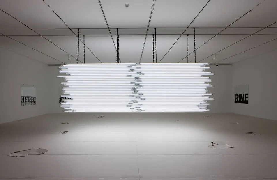 Monica Bonvicini, Exhibition view, Focus: Monica Bonvicini–Light Me Black, The Art Institute of Chicago, Chicago