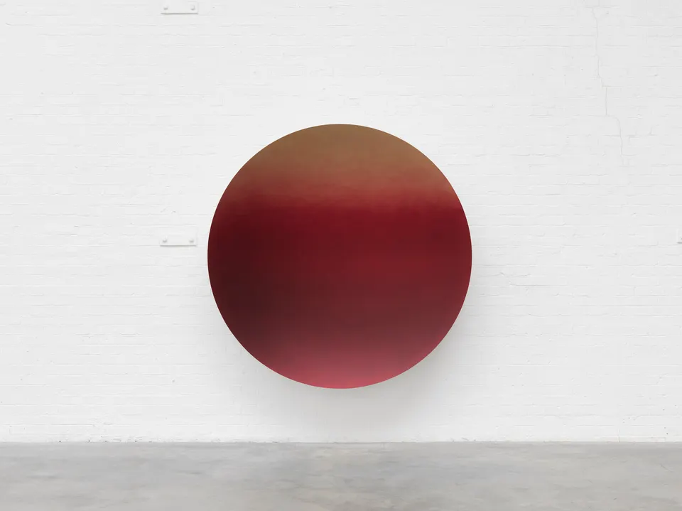 Anish Kapoor, Gold to Burgundy Over Gold Satin, 2025
