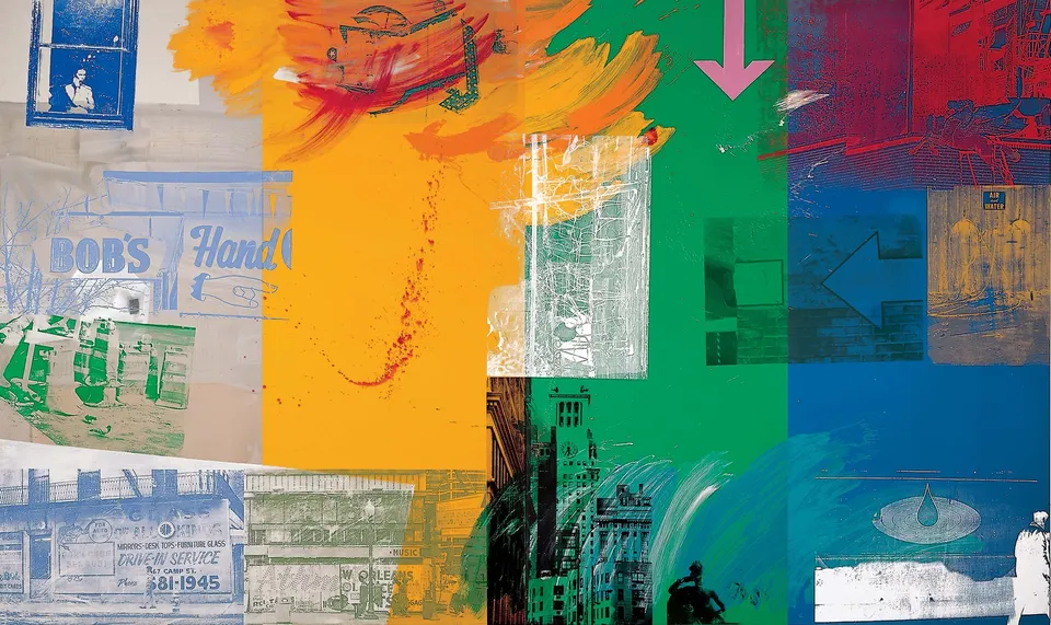 ROBERT RAUSCHENBERG, Catch (Urban Bourbon)
