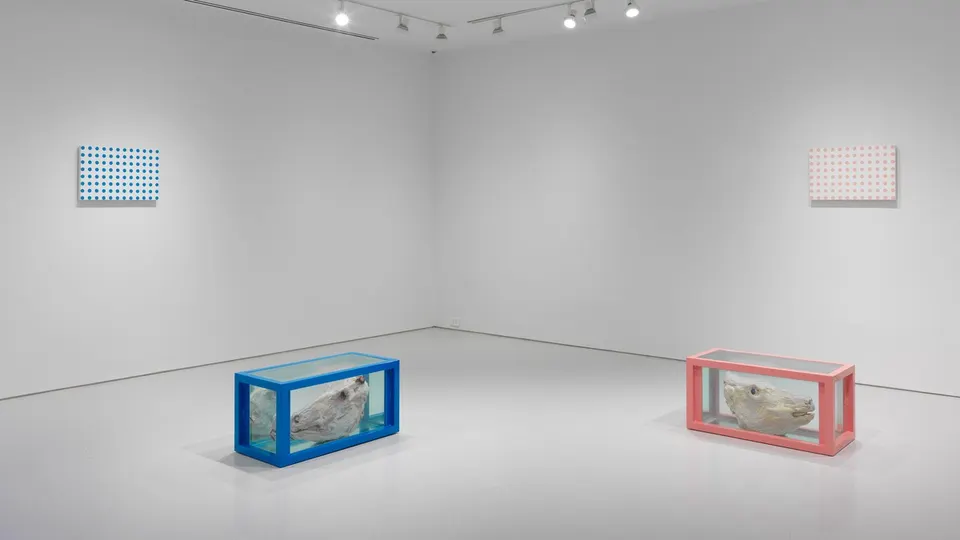 Damien Hirst, Adam and Eve, Blue for Adam and Pink for Eve