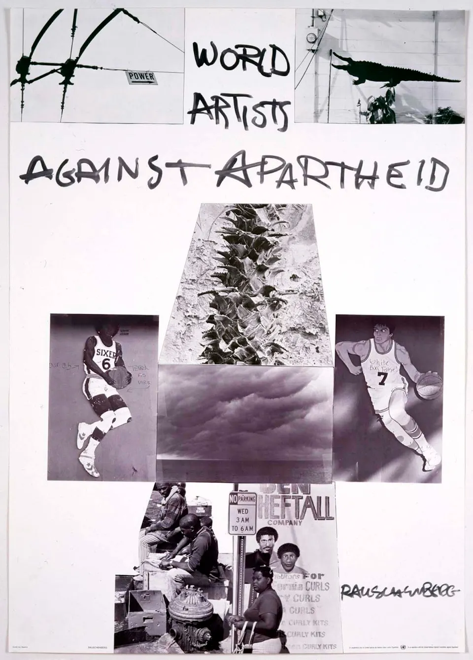 ROBERT RAUSCHENBERG, Poster for World Artists Against Apartheid
