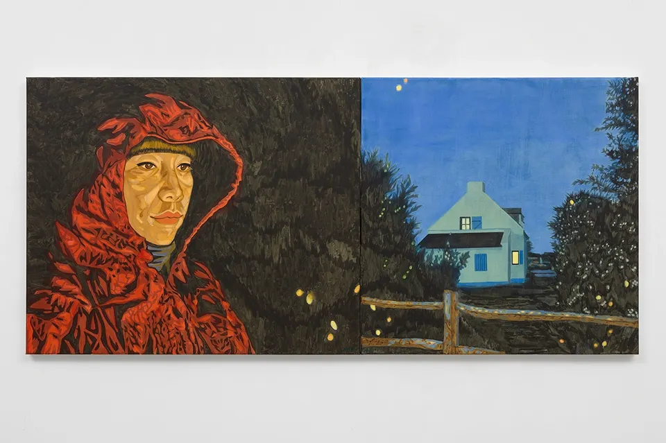 Jiab Prachakul, The Evening is The Beginning of The Night (Diptych)
