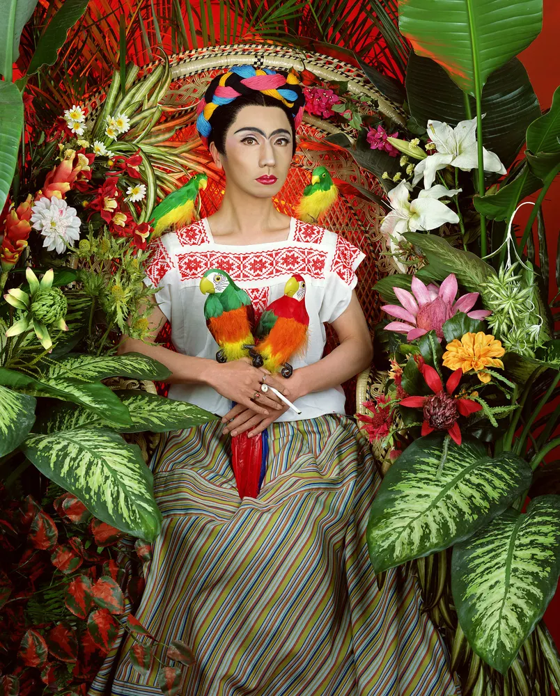 Yasumasa Morimura, An Inner Dialogue with Frida Kahlo (Four Parrots)