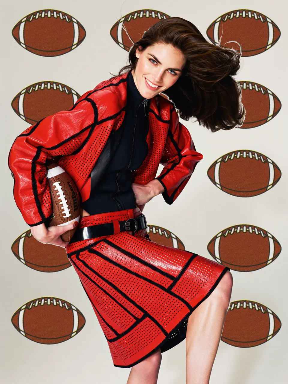 Roe Ethridge, Hilary with Footballs (Big)