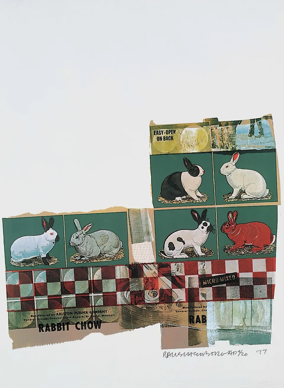 ROBERT RAUSCHENBERG, Rabbit Chow