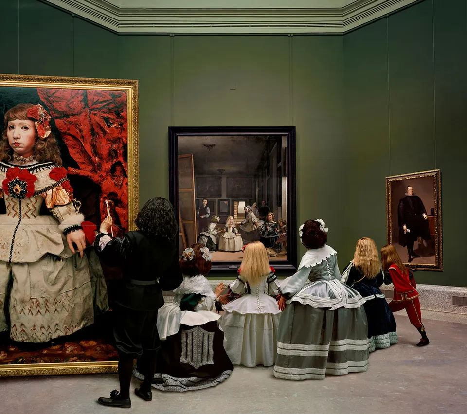 Yasumasa Morimura, Las Meninas renacen de noche IV: Peering at the secret scene behind the artist