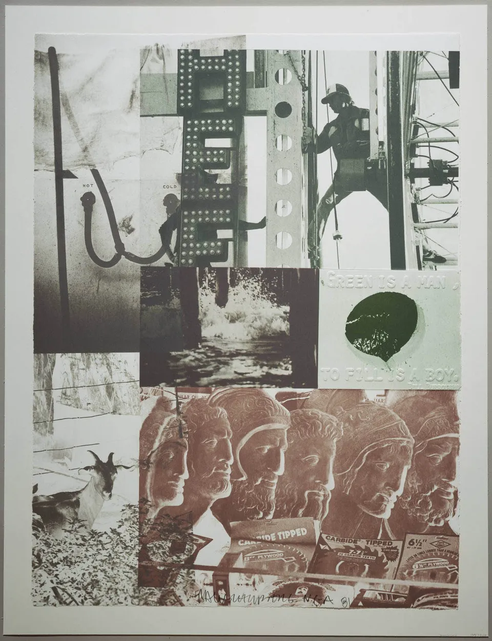 ROBERT RAUSCHENBERG, American Pewter with Burroughs II