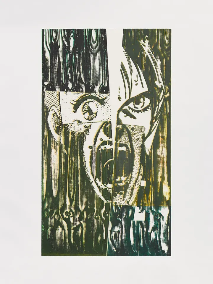 Christian Marclay, Scream (Green and Yellow Split)