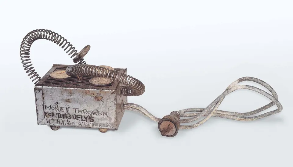 ROBERT RAUSCHENBERG, Money Thrower for Tinguely's H.T.N.Y.