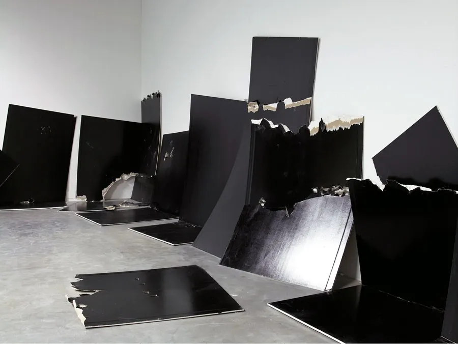 Steven Parrino, 13 Shattered Panels (for Joey Ramone)
