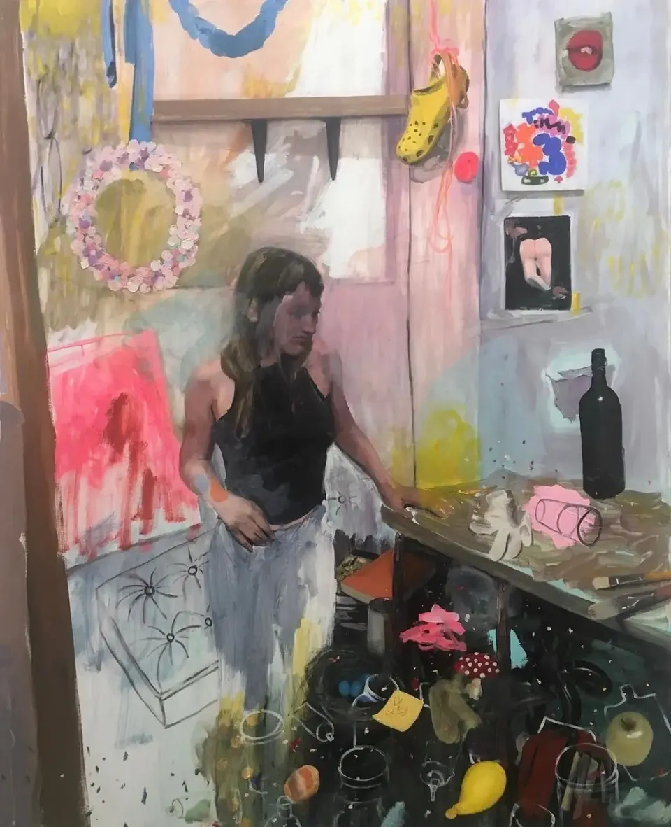 Jenna Gribbon, Hannah working in her studio