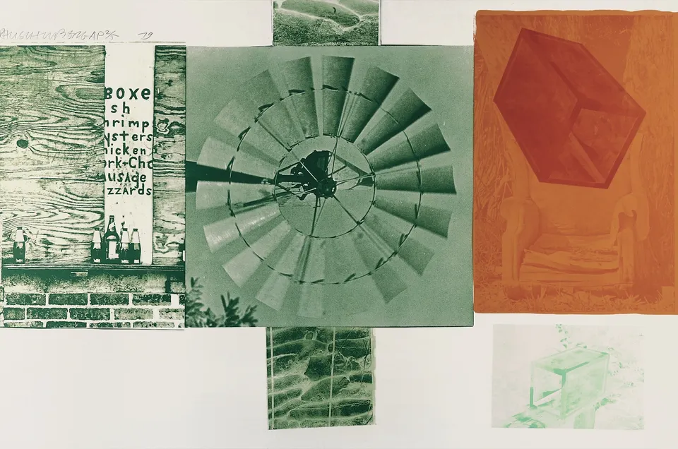 ROBERT RAUSCHENBERG, Glacial Decoy Series: Lithograph I