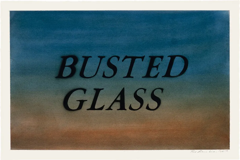 Ed Ruscha, Busted Glass