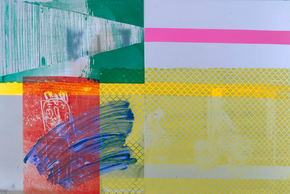 ROBERT RAUSCHENBERG, Carnival Wall (Urban Bourbon)